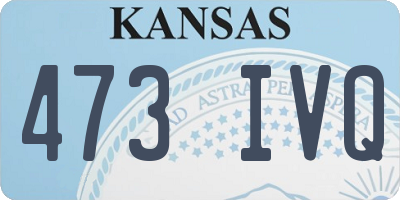 KS license plate 473IVQ