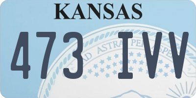 KS license plate 473IVV