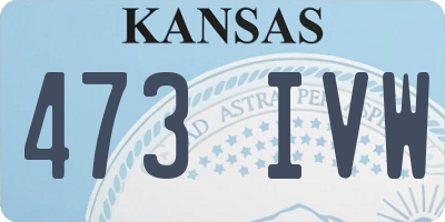KS license plate 473IVW