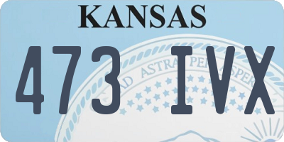 KS license plate 473IVX