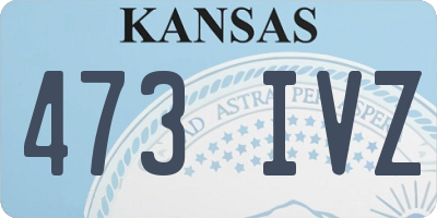 KS license plate 473IVZ