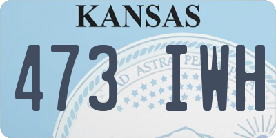 KS license plate 473IWH
