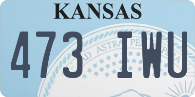 KS license plate 473IWU