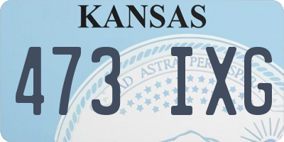 KS license plate 473IXG