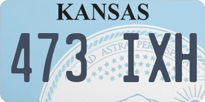 KS license plate 473IXH