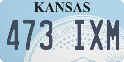 KS license plate 473IXM