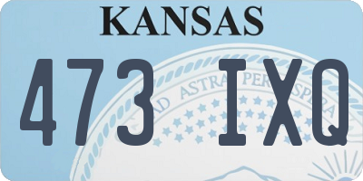 KS license plate 473IXQ