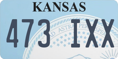 KS license plate 473IXX