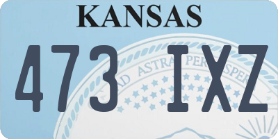 KS license plate 473IXZ