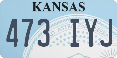 KS license plate 473IYJ