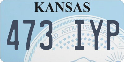 KS license plate 473IYP