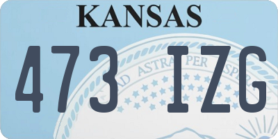 KS license plate 473IZG