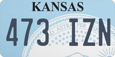 KS license plate 473IZN