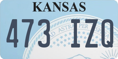 KS license plate 473IZQ