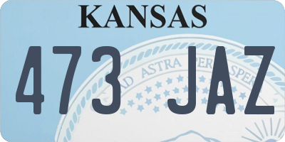 KS license plate 473JAZ