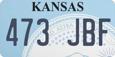 KS license plate 473JBF