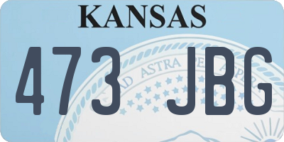 KS license plate 473JBG