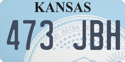 KS license plate 473JBH