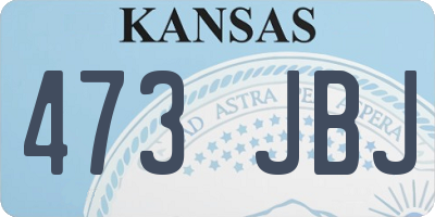 KS license plate 473JBJ