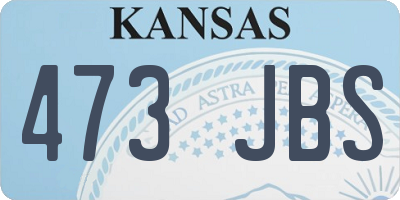 KS license plate 473JBS