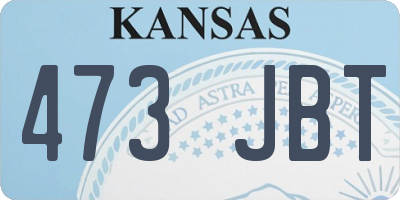 KS license plate 473JBT