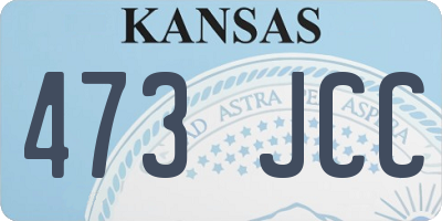 KS license plate 473JCC