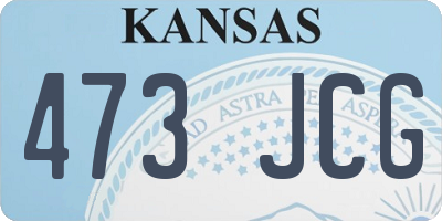 KS license plate 473JCG