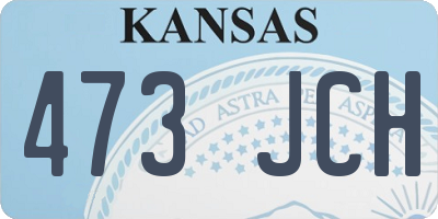 KS license plate 473JCH