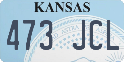 KS license plate 473JCL