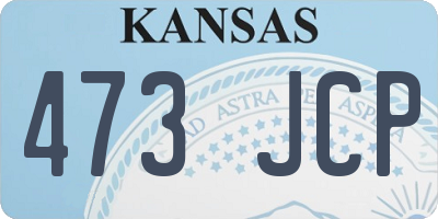 KS license plate 473JCP