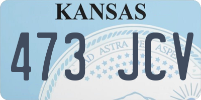 KS license plate 473JCV