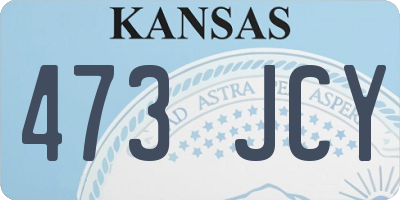 KS license plate 473JCY