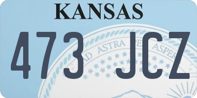KS license plate 473JCZ