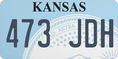 KS license plate 473JDH