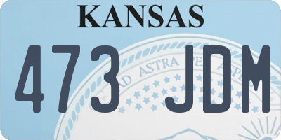 KS license plate 473JDM