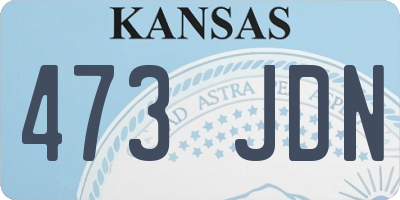 KS license plate 473JDN