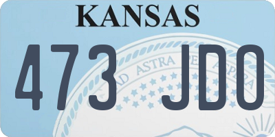 KS license plate 473JDO