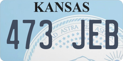 KS license plate 473JEB