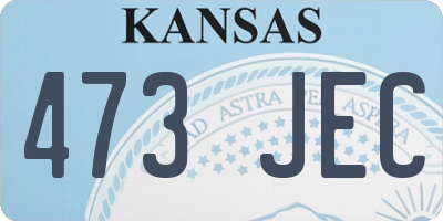 KS license plate 473JEC