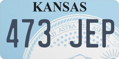 KS license plate 473JEP