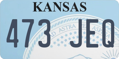 KS license plate 473JEQ