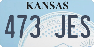KS license plate 473JES