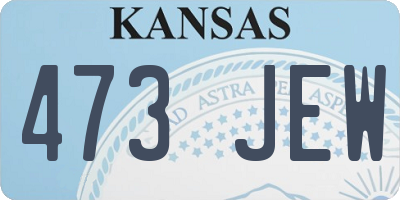 KS license plate 473JEW