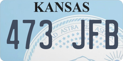 KS license plate 473JFB