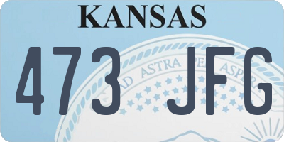 KS license plate 473JFG