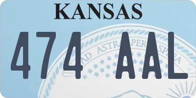 KS license plate 474AAL