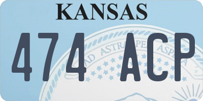 KS license plate 474ACP