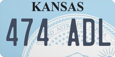 KS license plate 474ADL