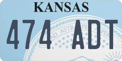 KS license plate 474ADT