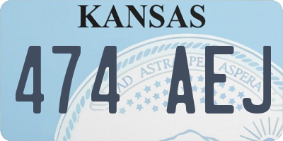 KS license plate 474AEJ